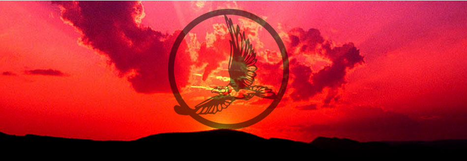 Sunset banner - Last Ride Funerals logo silhouette